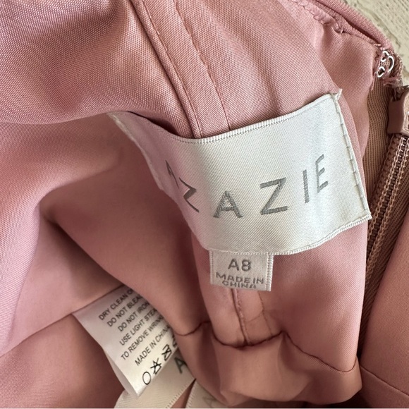 AZAZIE CHANEL Dress Dusty Rose Chiffon Floor Length Gown Prom Bridesmaid - Picture 6 of 10